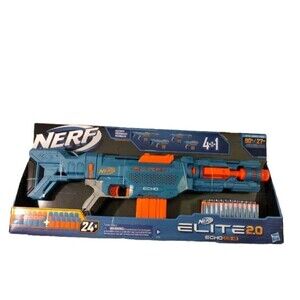 NERF Elite 2.0 Echo CS-10 Blaster In Blue– New in Box, Missing Some Darts
